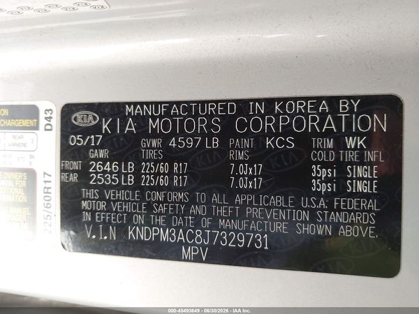 2018 KIA SPORTAGE LX