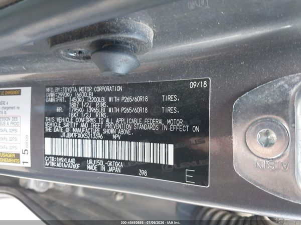 2019 LEXUS GX 460 PREMIUM