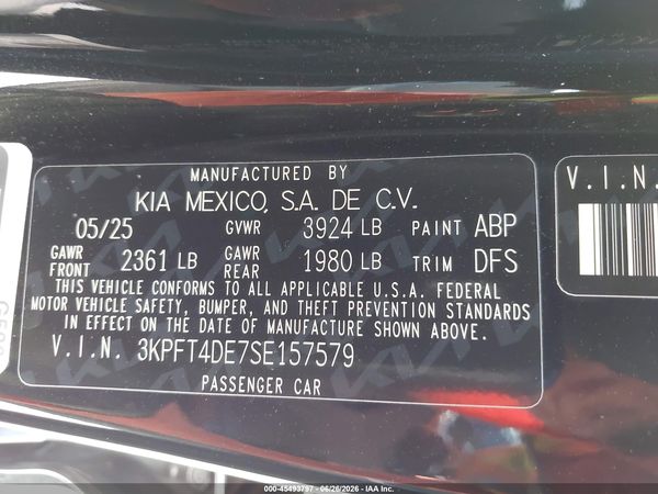 2025 KIA K4 LXS