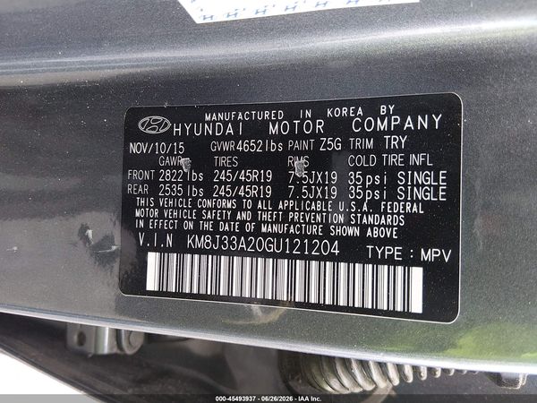 2016 HYUNDAI TUCSON LIMITED