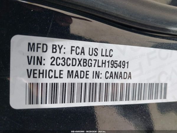 2020 DODGE CHARGER SXT RWD