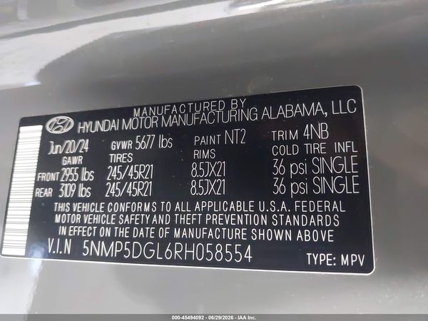 2024 HYUNDAI SANTA FE CALLIGRAPHY — I9