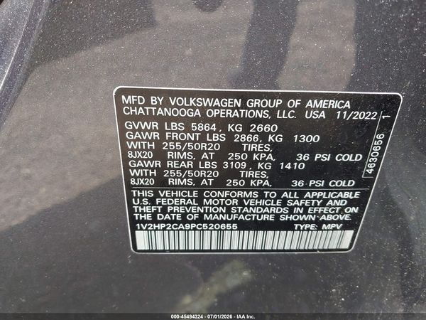 2023 VOLKSWAGEN ATLAS 2.0T SE W/TECHNOLOGY — I9