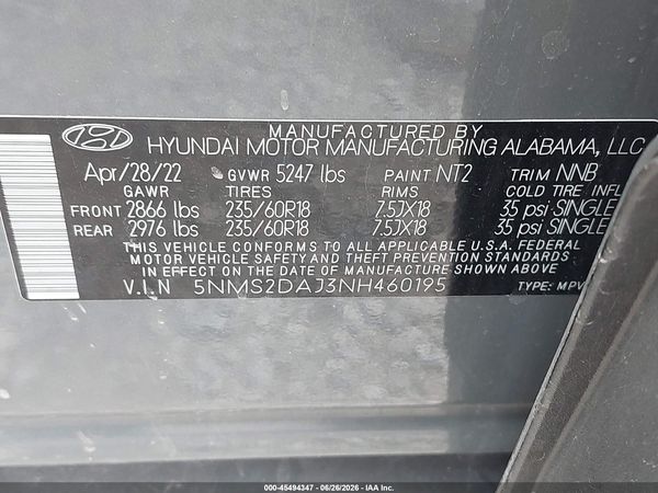 2022 HYUNDAI SANTA FE SEL