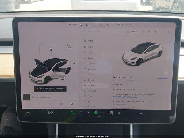 2020 TESLA MODEL 3