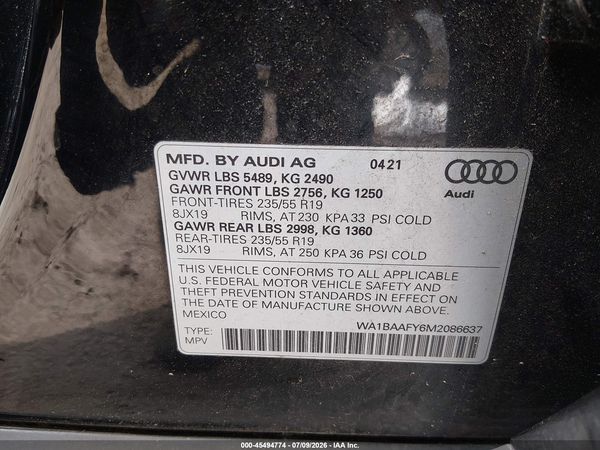2021 AUDI Q5