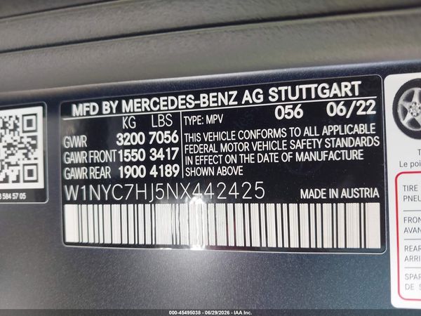 2022 MERCEDES-BENZ AMG G 63 4MATIC