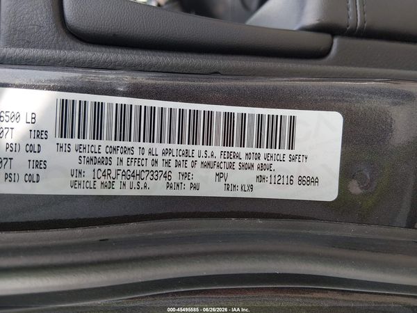 2017 JEEP GRAND CHEROKEE ALTITUDE