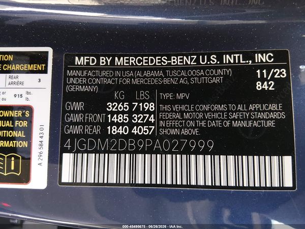 2023 MERCEDES-BENZ EQS 450+ SUV EQS450+
