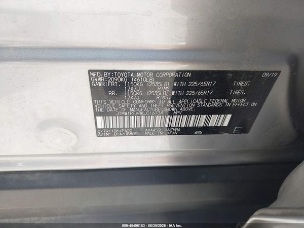 2019 TOYOTA RAV4 XLE