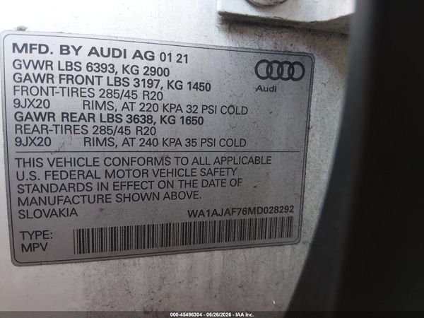 2021 AUDI Q7
