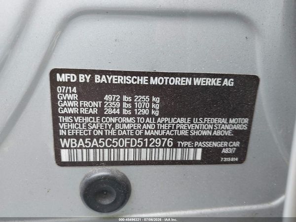 2015 BMW 528I