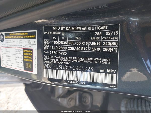 2015 MERCEDES-BENZ GLK 350 GLK350