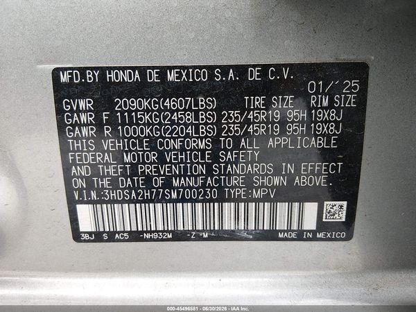 2025 ACURA ADX A-SPEC WITH ADVANCE