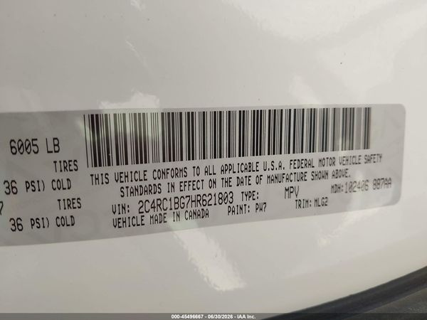 2017 CHRYSLER PACIFICA TOURING-L — I9
