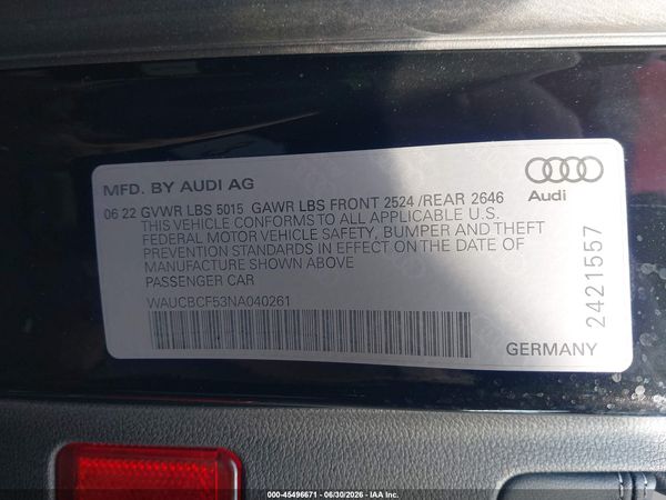 2022 AUDI A5 SPORTBACK