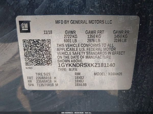 2019 CADILLAC XT5 LUXURY
