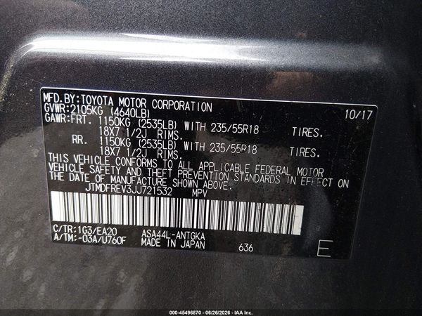 2018 TOYOTA RAV4 LIMITED