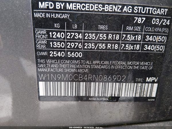 2024 MERCEDES-BENZ EQB 250 SUV EQB 250+