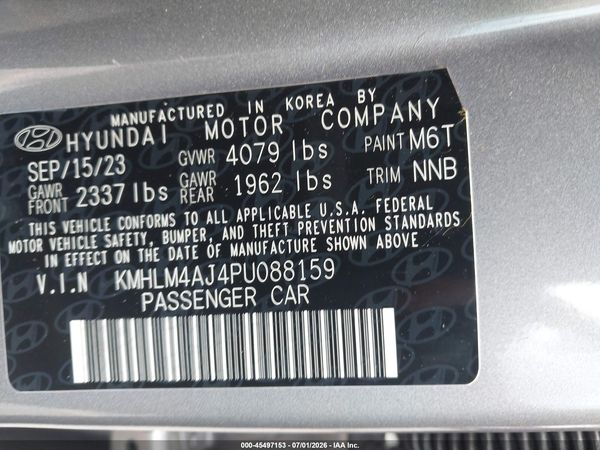 2023 HYUNDAI ELANTRA HYBRID BLUE