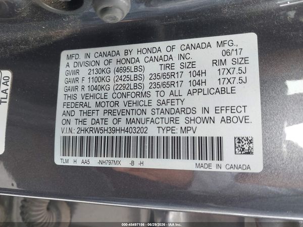 2017 HONDA CR-V LX