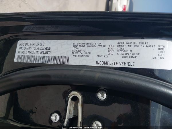 2020 RAM 3500 CHASSIS