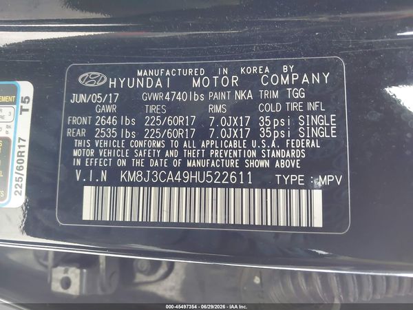 2017 HYUNDAI TUCSON SE