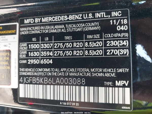 2020 MERCEDES-BENZ GLE 450 4MATIC
