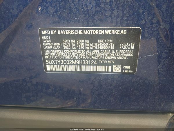 2021 BMW X3 SDRIVE30I