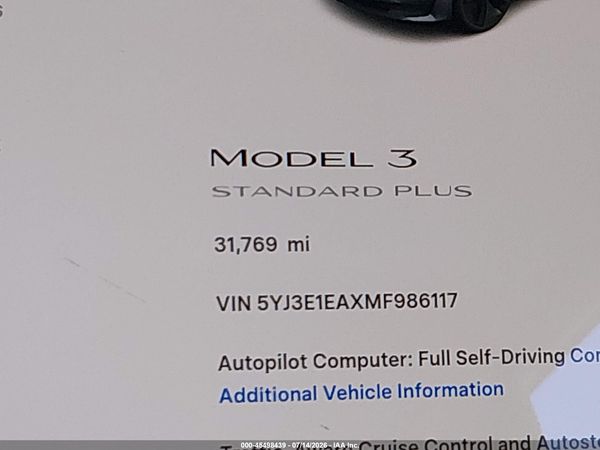 2021 TESLA MODEL 3