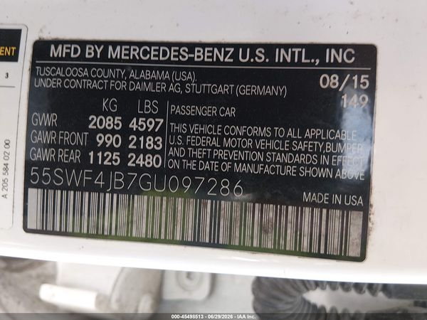 2016 MERCEDES-BENZ C 300 C300