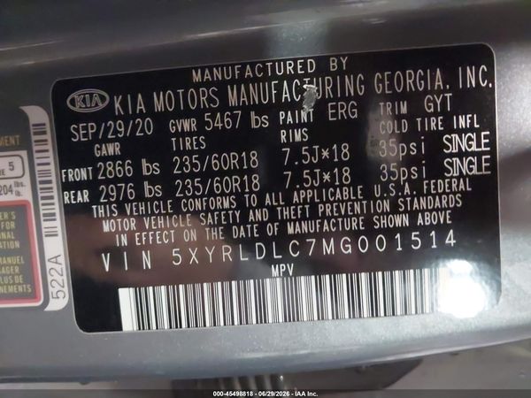 2021 KIA SORENTO S