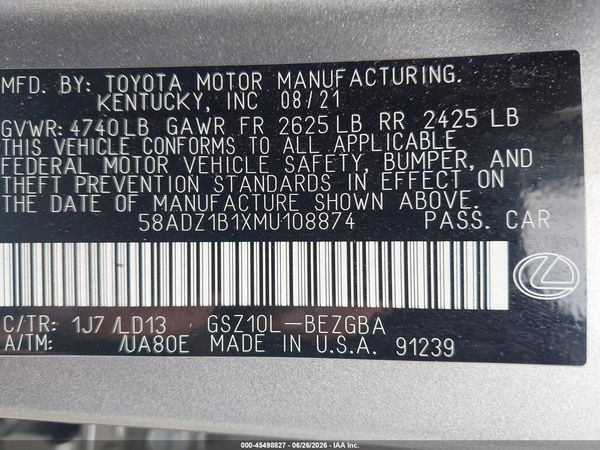 2021 LEXUS ES 350 350 Premium