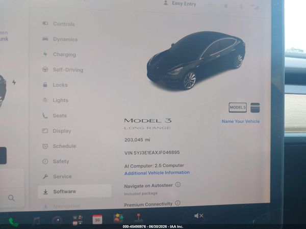 2018 TESLA MODEL 3 LONG RANGE/MID RANGE