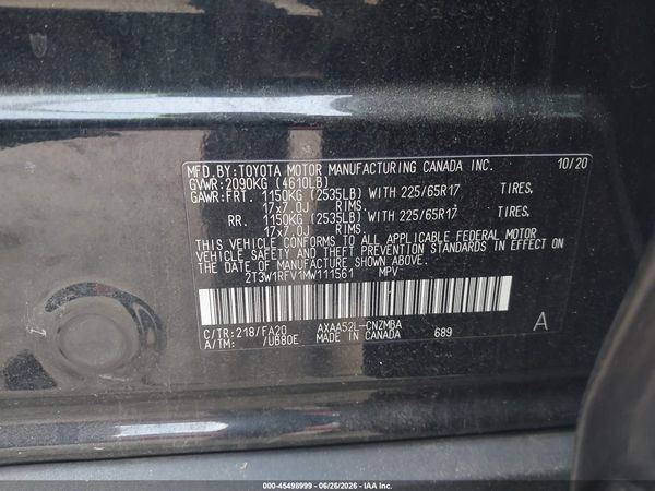2021 TOYOTA RAV4 XLE