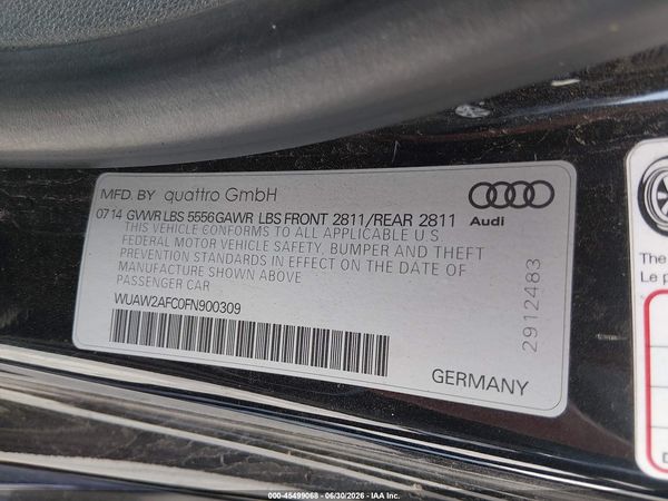 2015 AUDI RS 7 4.0T PRESTIGE