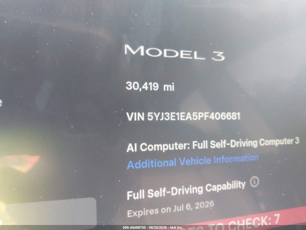 2023 TESLA MODEL 3 REAR-WHEEL DRIVE