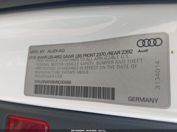 2017 AUDI A4 PREMIUM