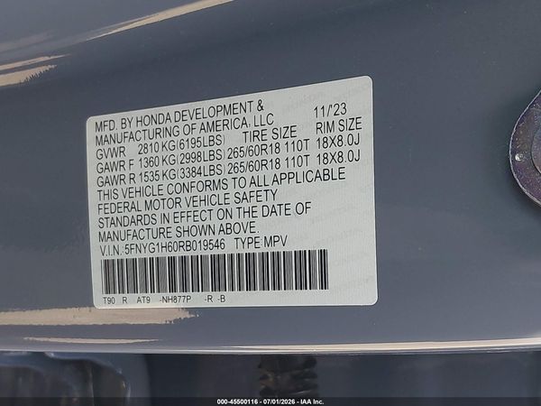 2024 HONDA PILOT TRAILSPORT