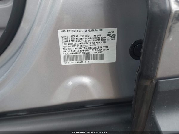 2020 HONDA PILOT AWD EX-L
