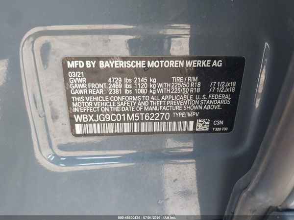 2021 BMW X1 XDRIVE28I — I9