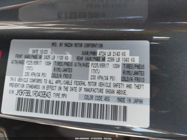 2024 MAZDA CX-5 2.5 S SELECT