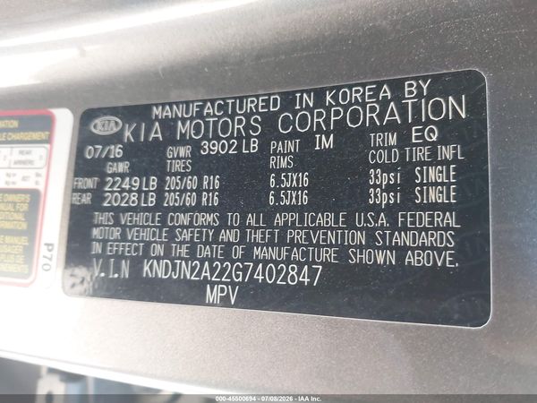 2016 KIA SOUL Plus