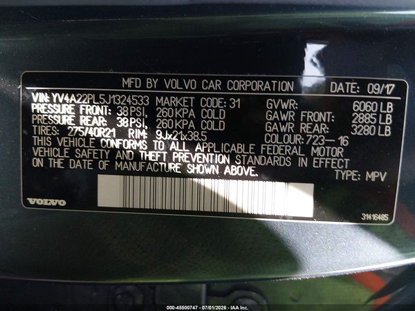 2018 VOLVO XC90 T6 INSCRIPTION