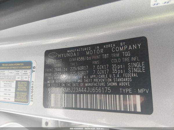 2018 HYUNDAI TUCSON SE