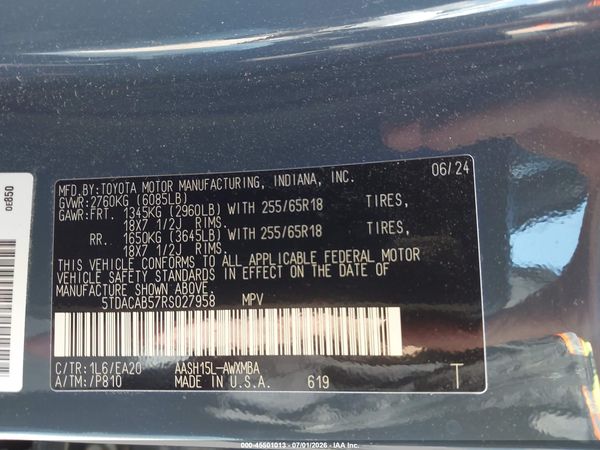 2024 TOYOTA GRAND HIGHLANDER HYBRID XLE