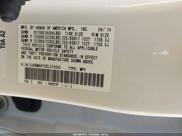 2014 HONDA CR-V EX-L