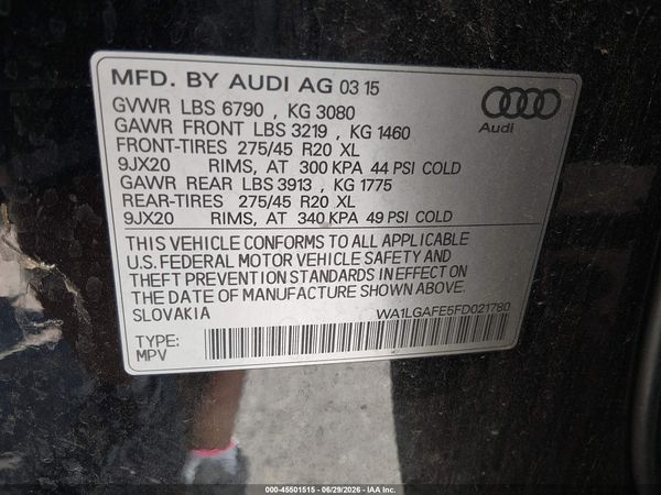 2015 AUDI Q7 3.0T PREMIUM