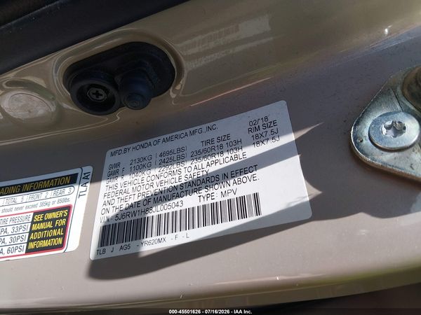 2018 HONDA CR-V EX-L/EX-L NAVI
