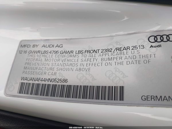 2017 AUDI A4 PREMIUM